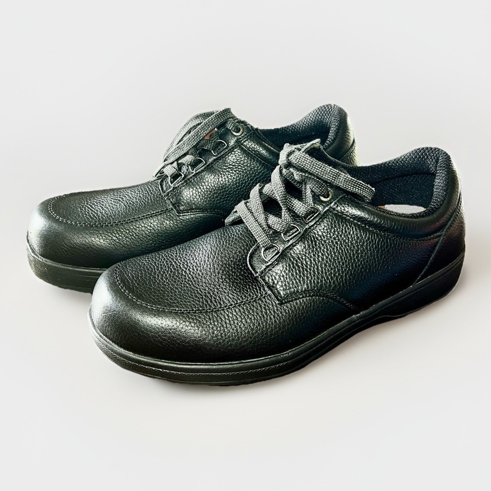 Orthofeet Avery Island Black Leather Men's Shoes Size‎ 11.5 2E "Heel Lift"